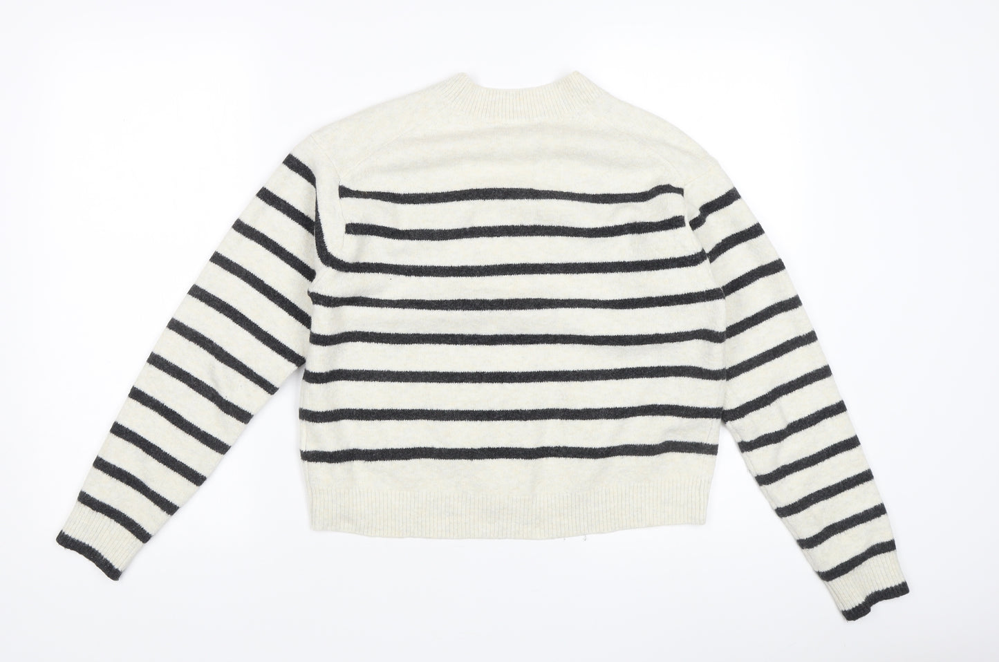 Uniqlo Women's Ivory Striped Cardigan XS