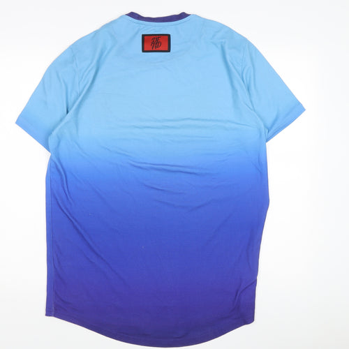 DFND Men's Blue Graphic Print T-Shirt Size L