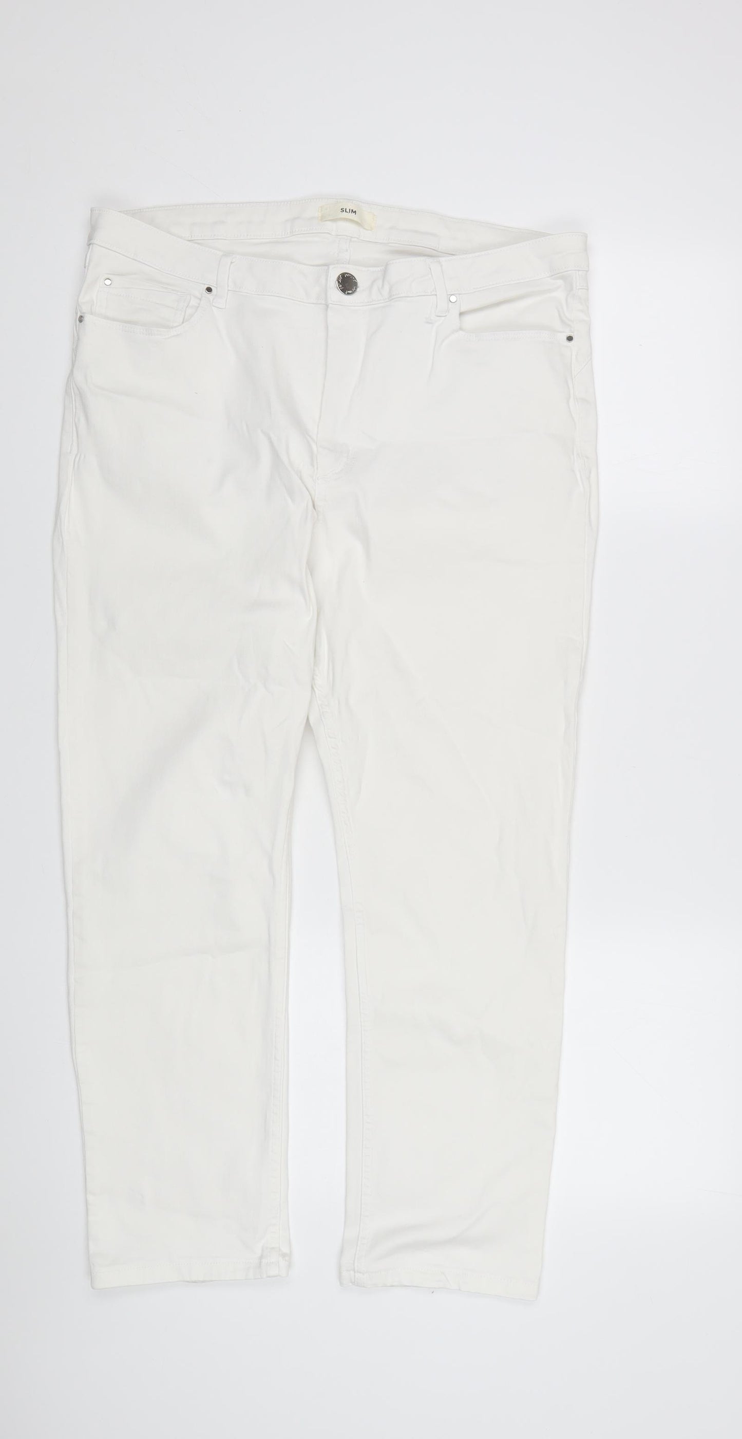Marks and Spencer Women’s White Slim Jeans Size 20