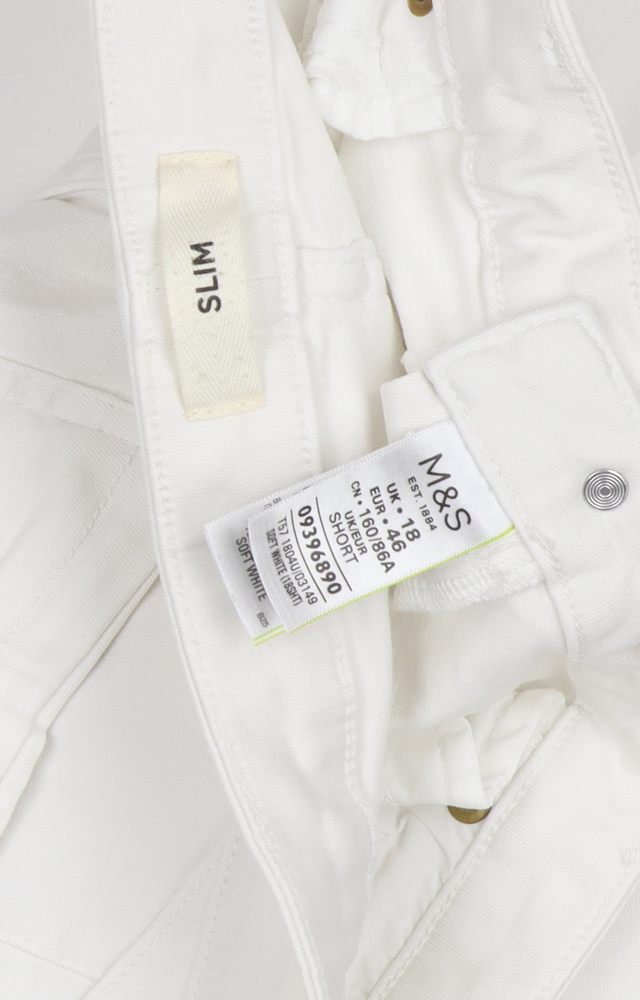 Marks and Spencer Women’s White Slim Jeans Size 20