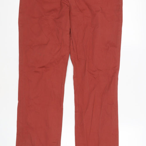 Cotton Traders Women’s Red Straight Trousers Size 14
