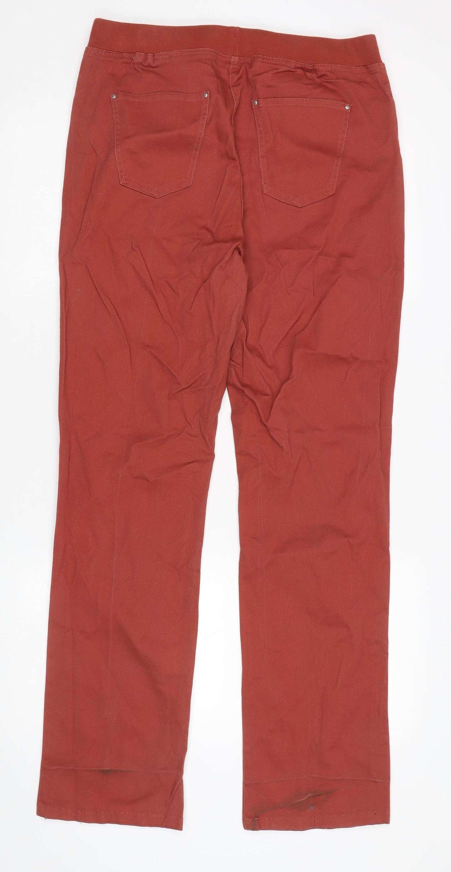 Cotton Traders Women’s Red Straight Trousers Size 14
