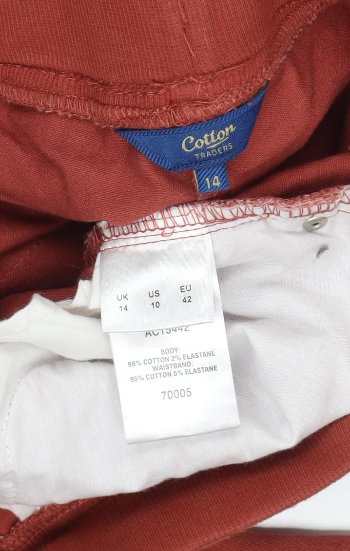 Cotton Traders Women’s Red Straight Trousers Size 14