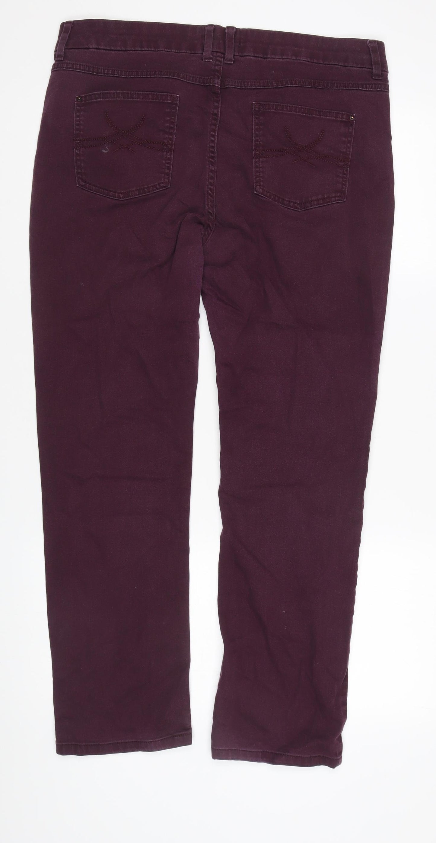 Marks & Spencer Women's Purple Straight Jeans - Size 18