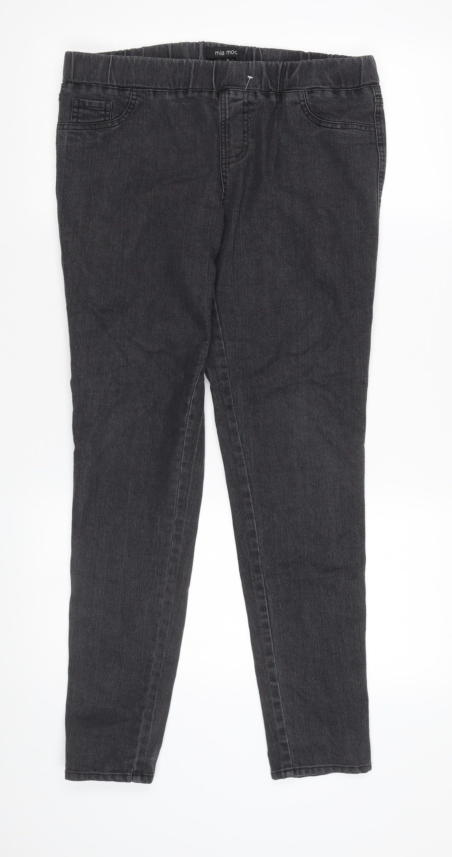 Mia Moda Women's Black Jegging Trousers - Size L
