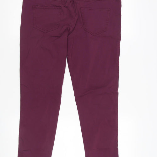 Mia Moda Women's Purple Skinny Trousers, Size 14