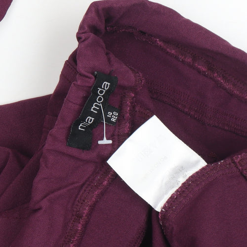 Mia Moda Women's Purple Skinny Trousers, Size 14