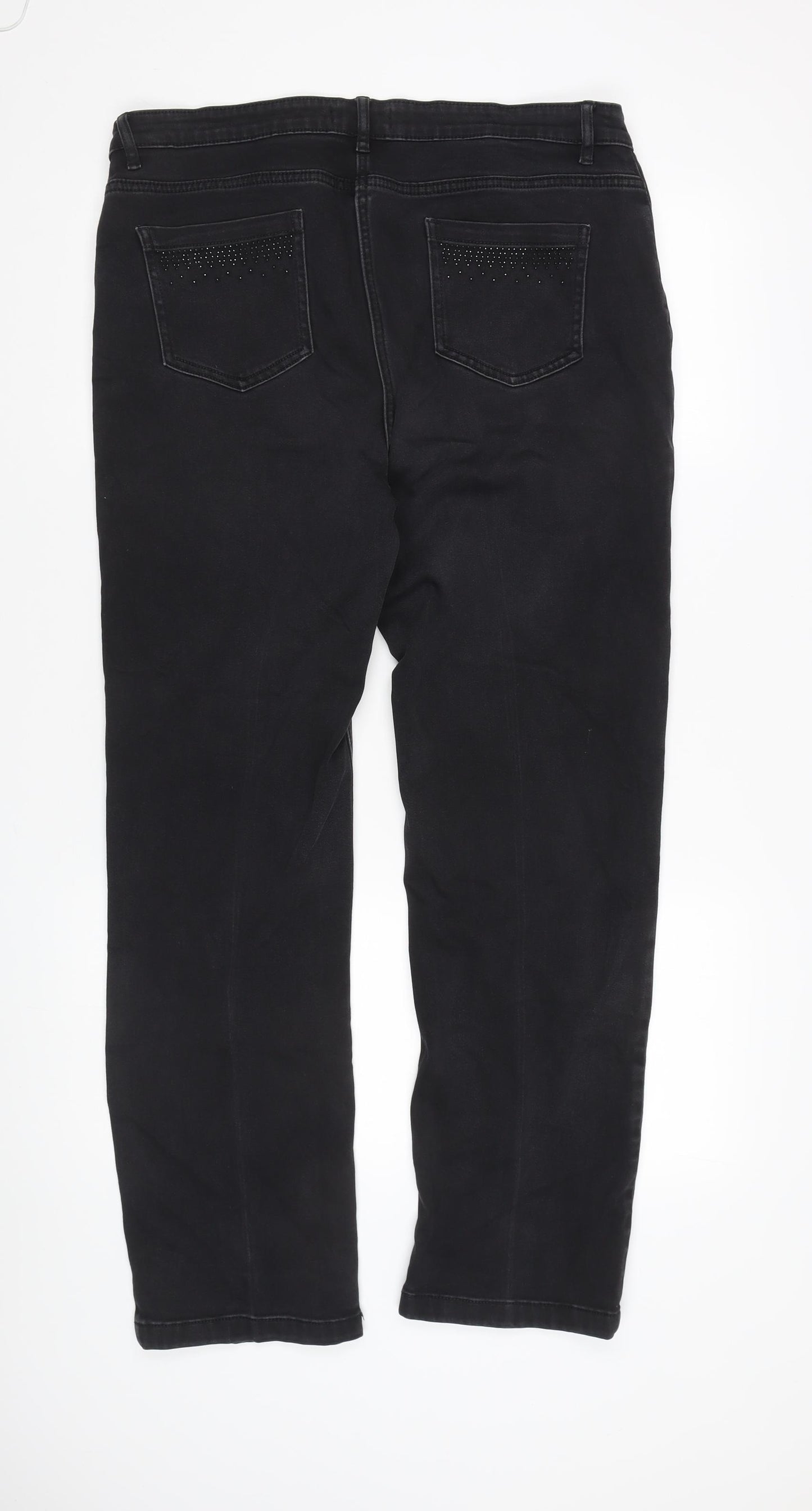 Marks and Spencer Women's Black Straight Jeans Size 18