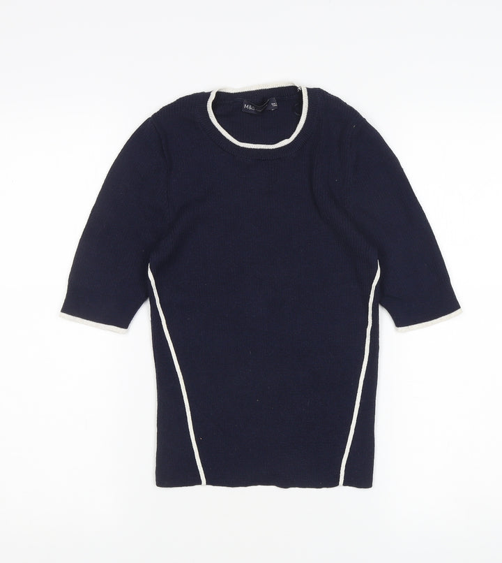 Marks and Spencer Women's Blue Pullover Jumper