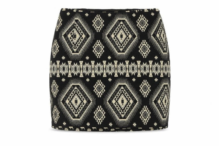 Mango Women’s Black Geometric Pencil Skirt Size 8