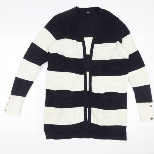 Vero Moda Women's Multicoloured Striped Open Front Cardigan M