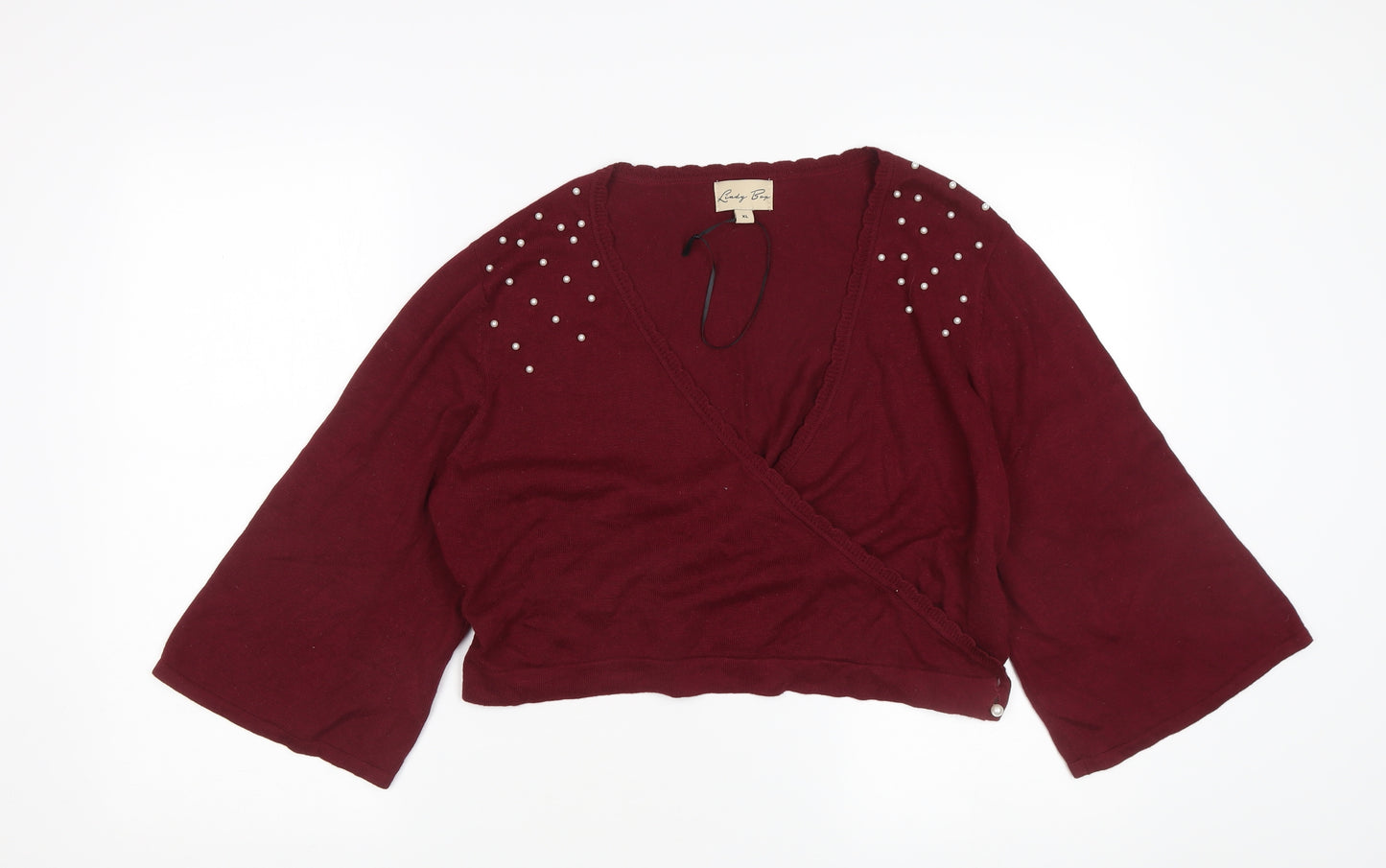 Lindy Bop Women's Red Wrap Jumper XL