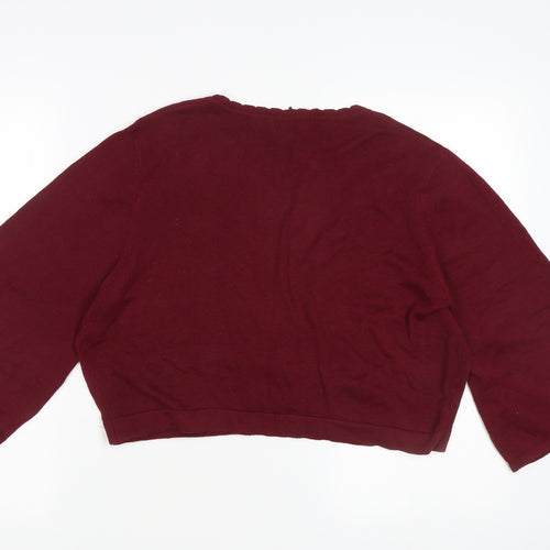 Lindy Bop Women's Red Wrap Jumper XL