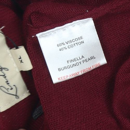 Lindy Bop Women's Red Wrap Jumper XL
