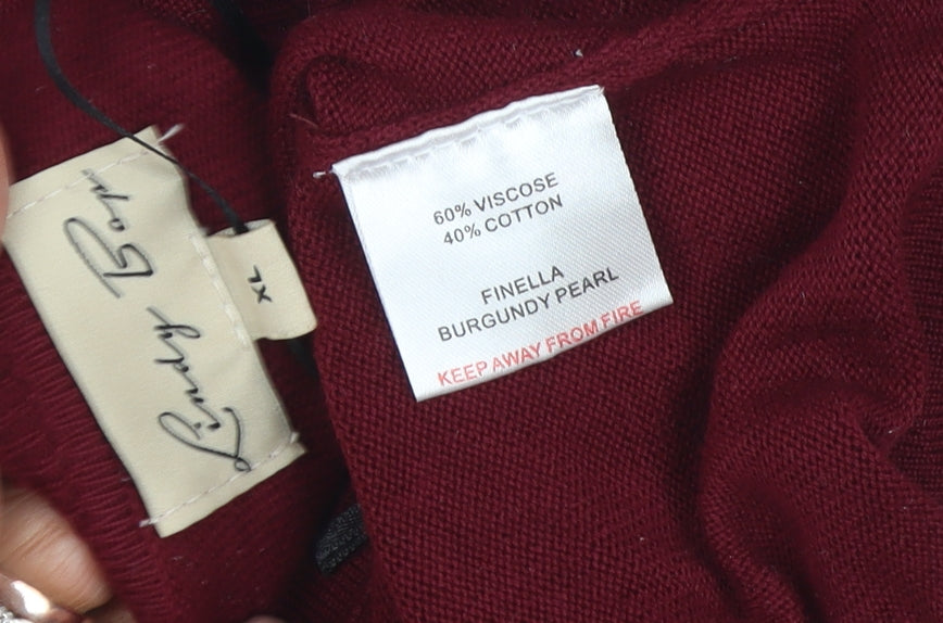 Lindy Bop Women's Red Wrap Jumper XL