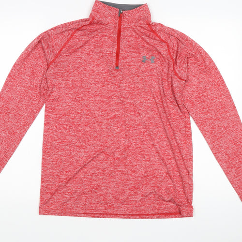 Under Armour Men's Red Long Sleeve Activewear Top L
