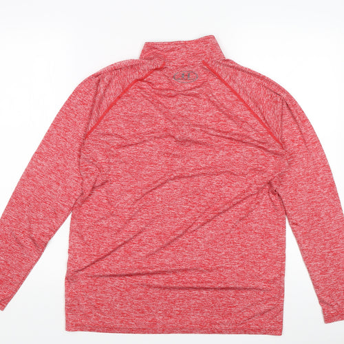 Under Armour Men's Red Long Sleeve Activewear Top L