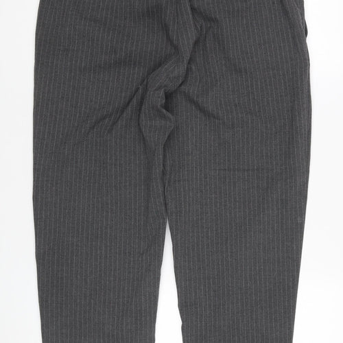 Zara Women's Grey Cropped Trousers - Size 20