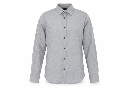 Front view of G-Star RAW Men's Grey Long Sleeve Shirt, M, Button-Up