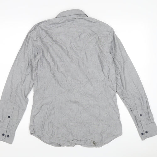 G-Star Raw Men's Grey Long Sleeve Shirt, M, Button-Up