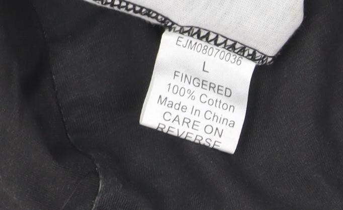 Elvis & Jesus Men's Black Music Graphic T-Shirt, L, Studded Accents