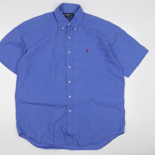 Ralph Lauren Men's Blue Short Sleeve Shirt L