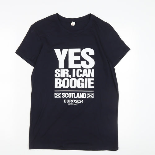 Eco Spirit Men's Blue Sports Graphic T-Shirt, Size S