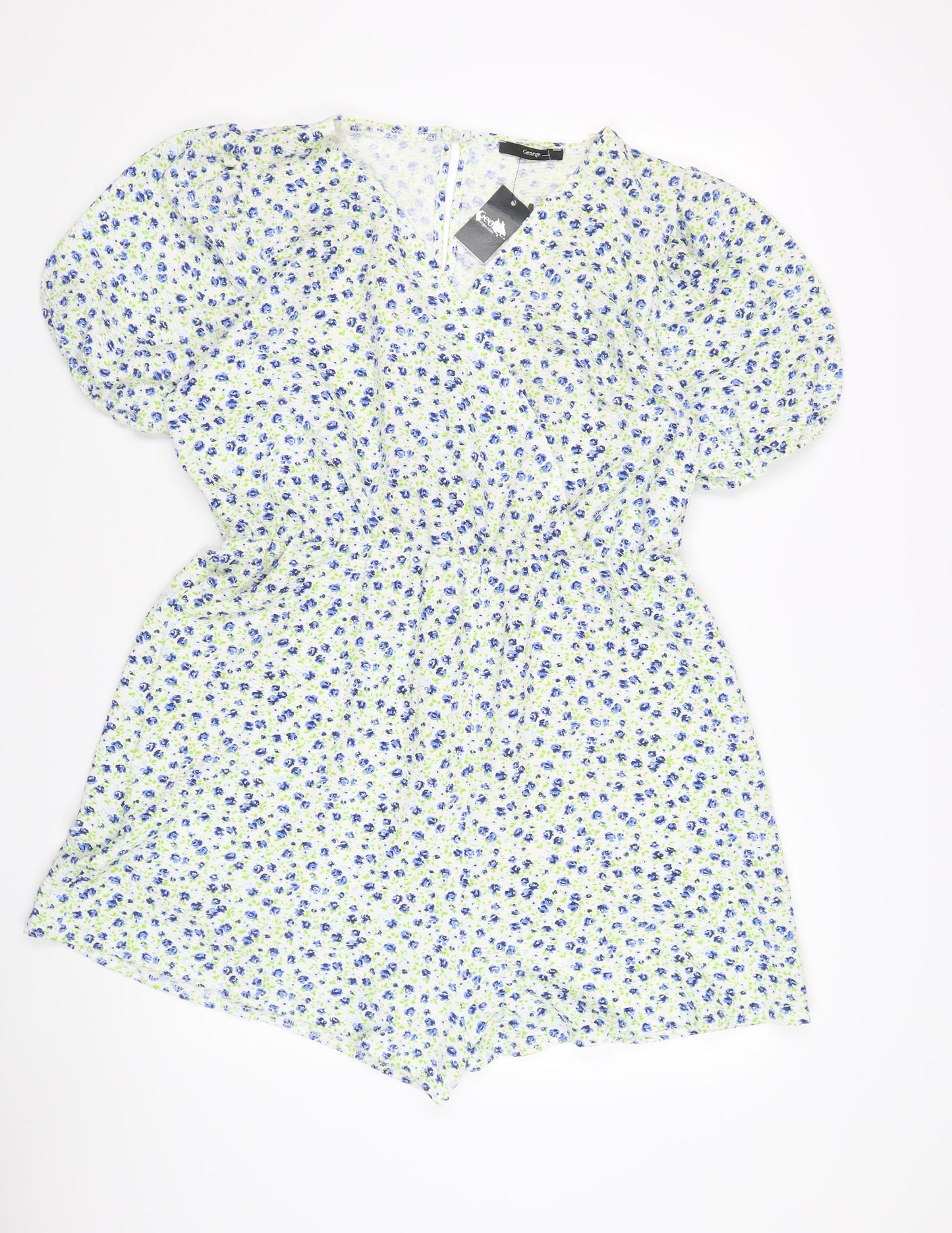 George Women's Multicoloured Floral Viscose Playsuit Size 20