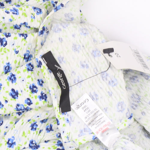 George Women's Multicoloured Floral Viscose Playsuit Size 20