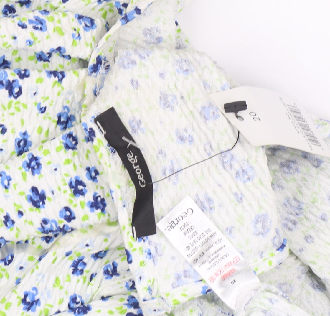 George Women's Multicoloured Floral Viscose Playsuit Size 20