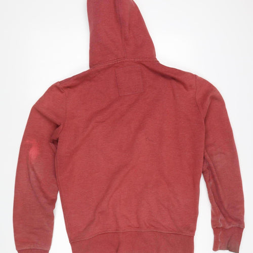 Superdry Men's Red Full Zip Hoodie - Medium