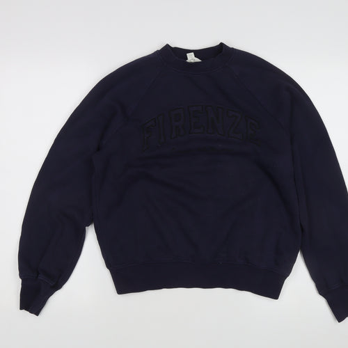 H&M Blue Unisex Firenze Sweatshirt, Size 14
