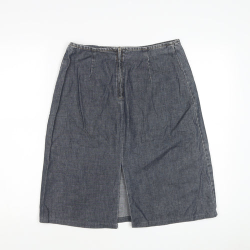 Divided Women's Blue Denim Skirt, M, Knee Length
