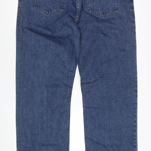 George Men's Blue Straight Relaxed Jeans 38W 33L