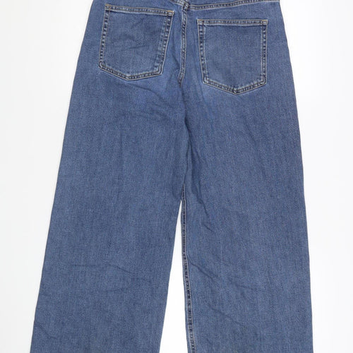 H&M Women's Blue Wide-Leg Jeans, Size 14