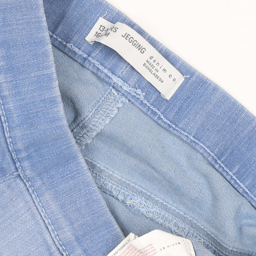 Denim Co. Women's Blue Jegging Skinny Elastic Waist Trousers
