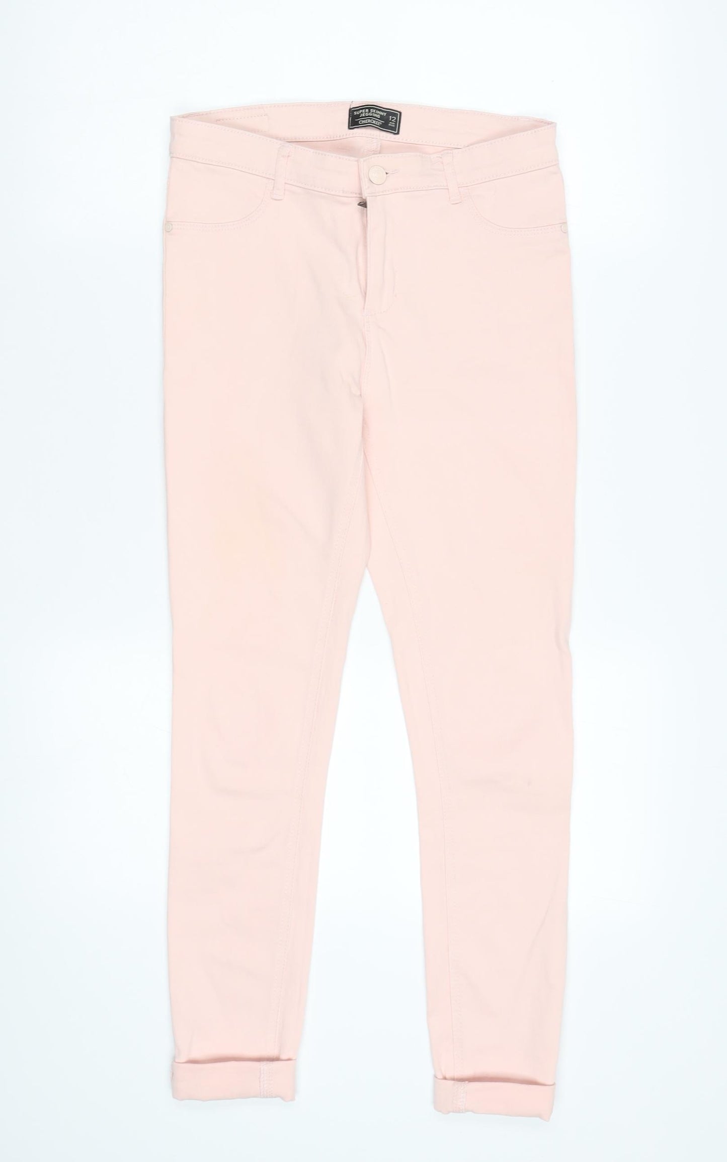 Cherokee Women's Pink Jegging, Size 12, Mid Rise