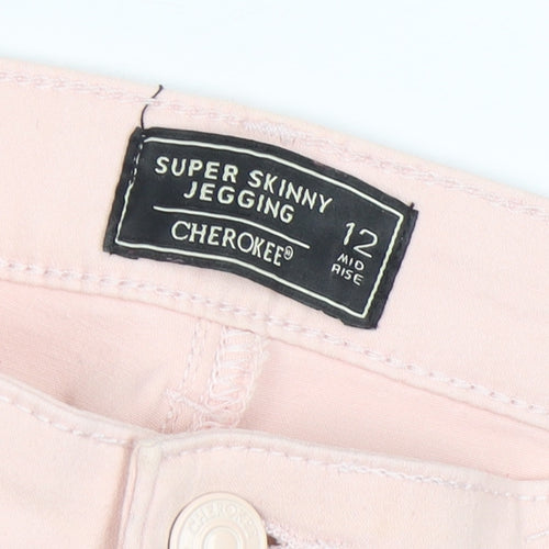 Cherokee Women's Pink Jegging, Size 12, Mid Rise