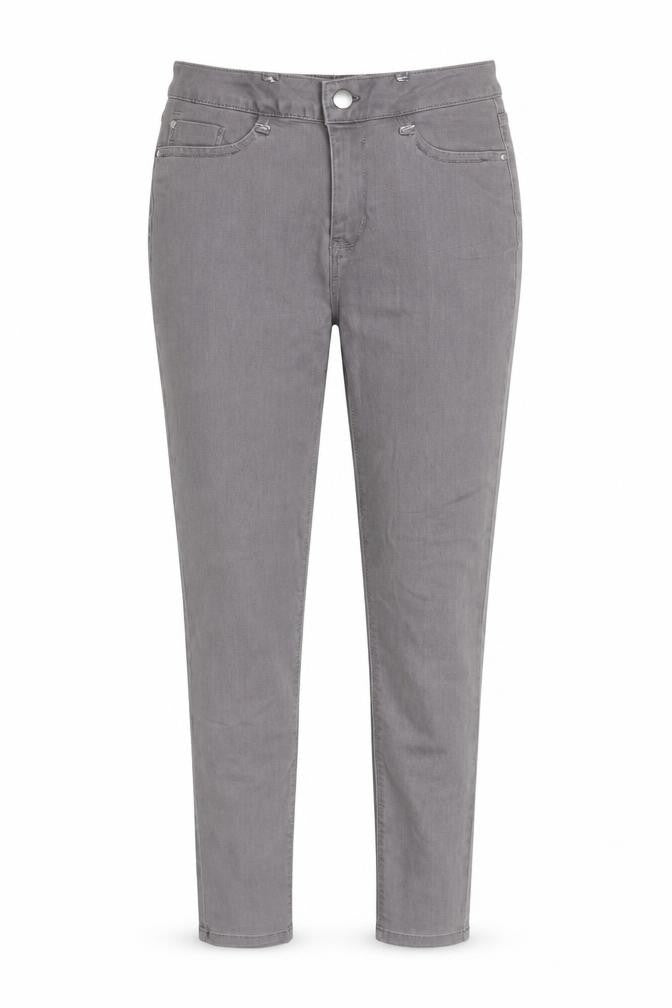 Front view of Peacocks Women's Grey Skinny Mid Rise Jeans, size 10