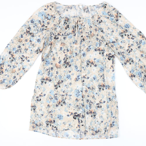 H&M Women's Floral Shift Dress, Size S, Multicoloured
