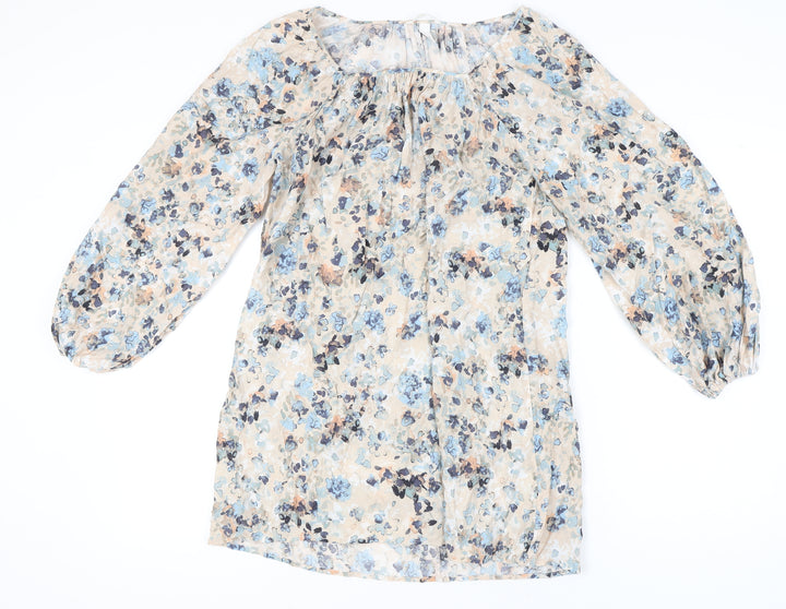 H&M Women's Floral Shift Dress, Size S, Multicoloured