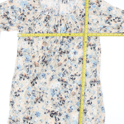 H&M Women's Floral Shift Dress, Size S, Multicoloured