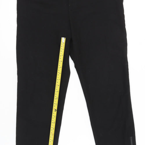 Diesel Women's Black Ankle Trousers, Size 27, Slim Fit
