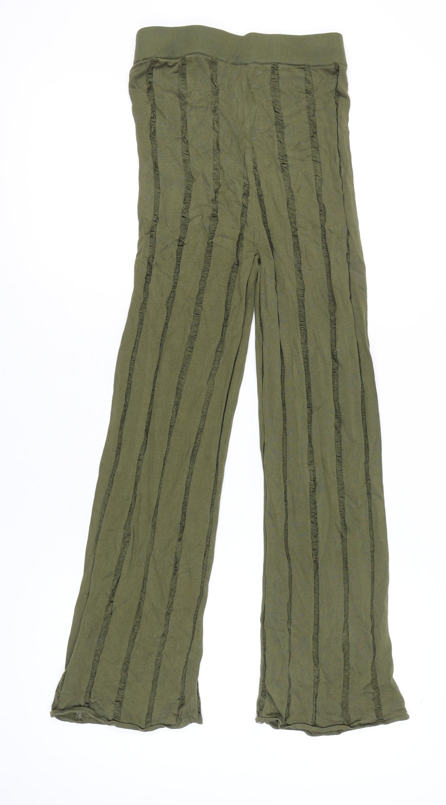 4th + Reckless Women's Green Striped Trousers Size 8