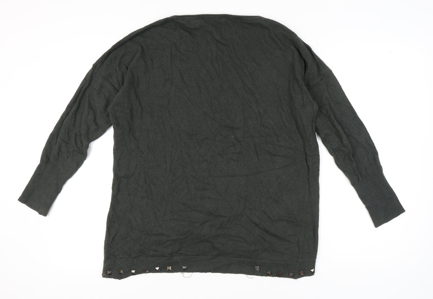 Mint Velvet Women's Grey Studded Jumper L