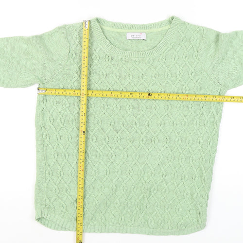 Marks and Spencer Women's Green Cable Knit Jumper, Size 12