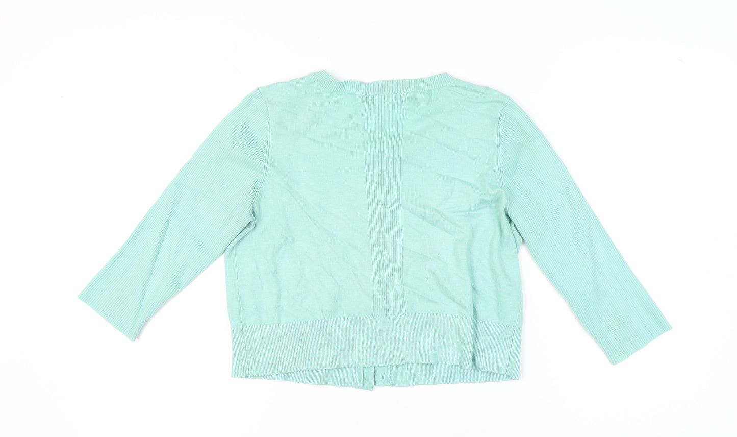 Principles Women's Green Cardigan, Size 16, 3/4 Sleeve