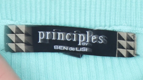 Principles Women's Green Cardigan, Size 16, 3/4 Sleeve