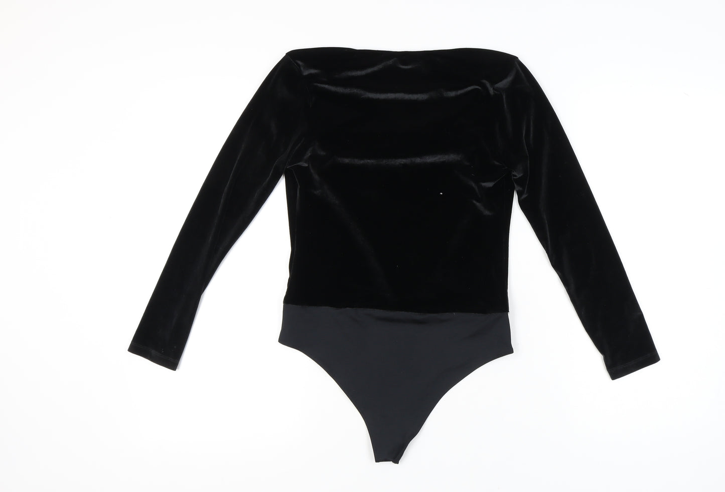 Zara Women’s Black S Velvet Bodysuit Beaded Detail