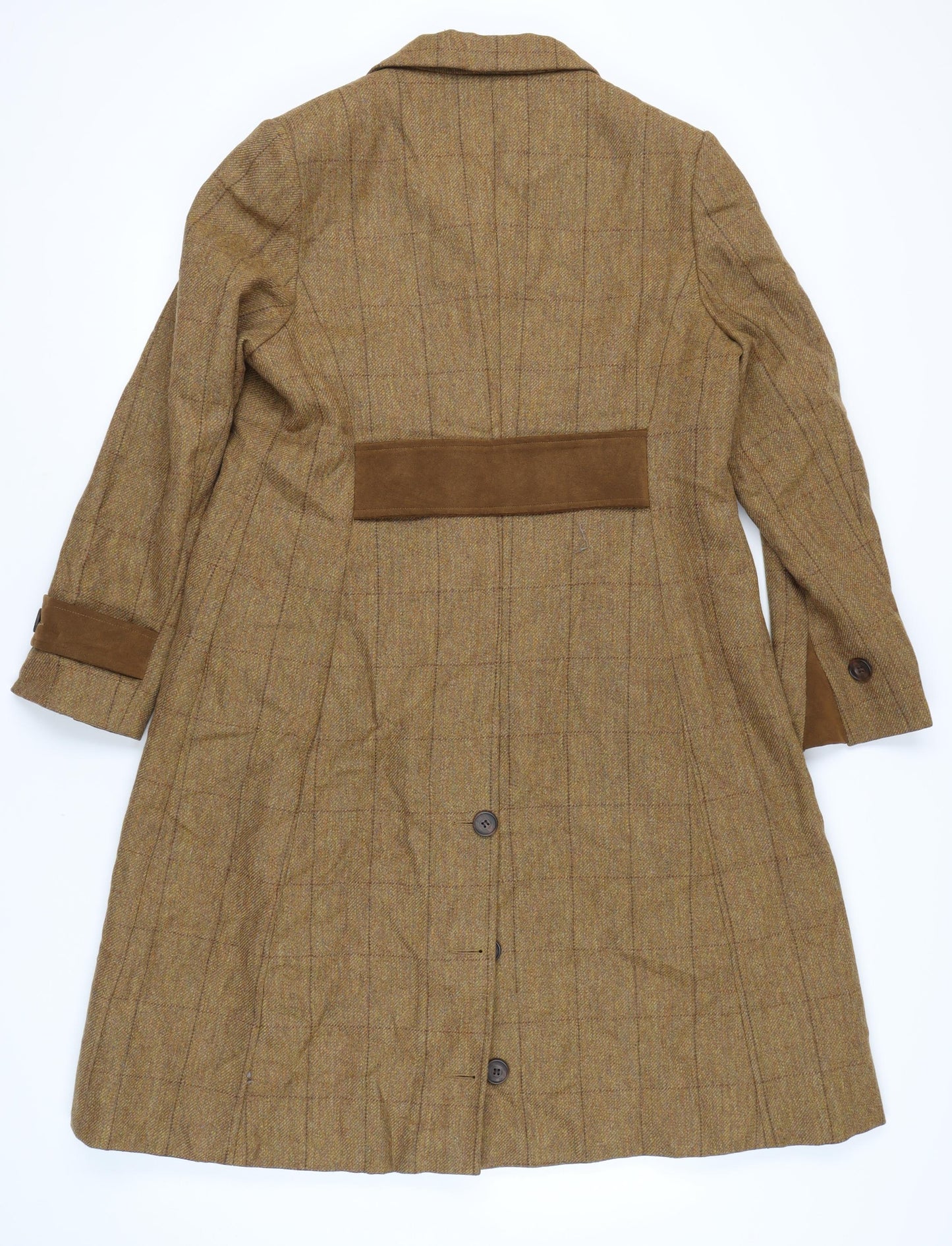 John Partridge Women's Brown Tweed Check Coat Size 18